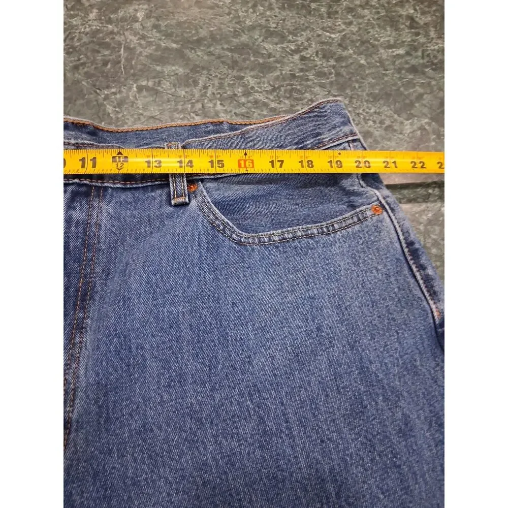 Levis 505 Jeans Mens 40x30 Blue Regular Fit Straight Leg Denim Classic 2